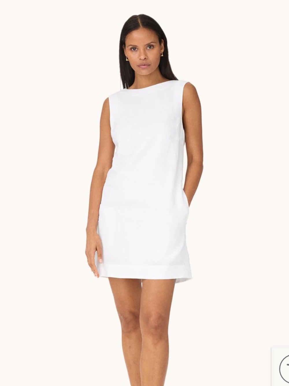 Unsubscribed Linen Shift Dress White size Medium NWT NEW